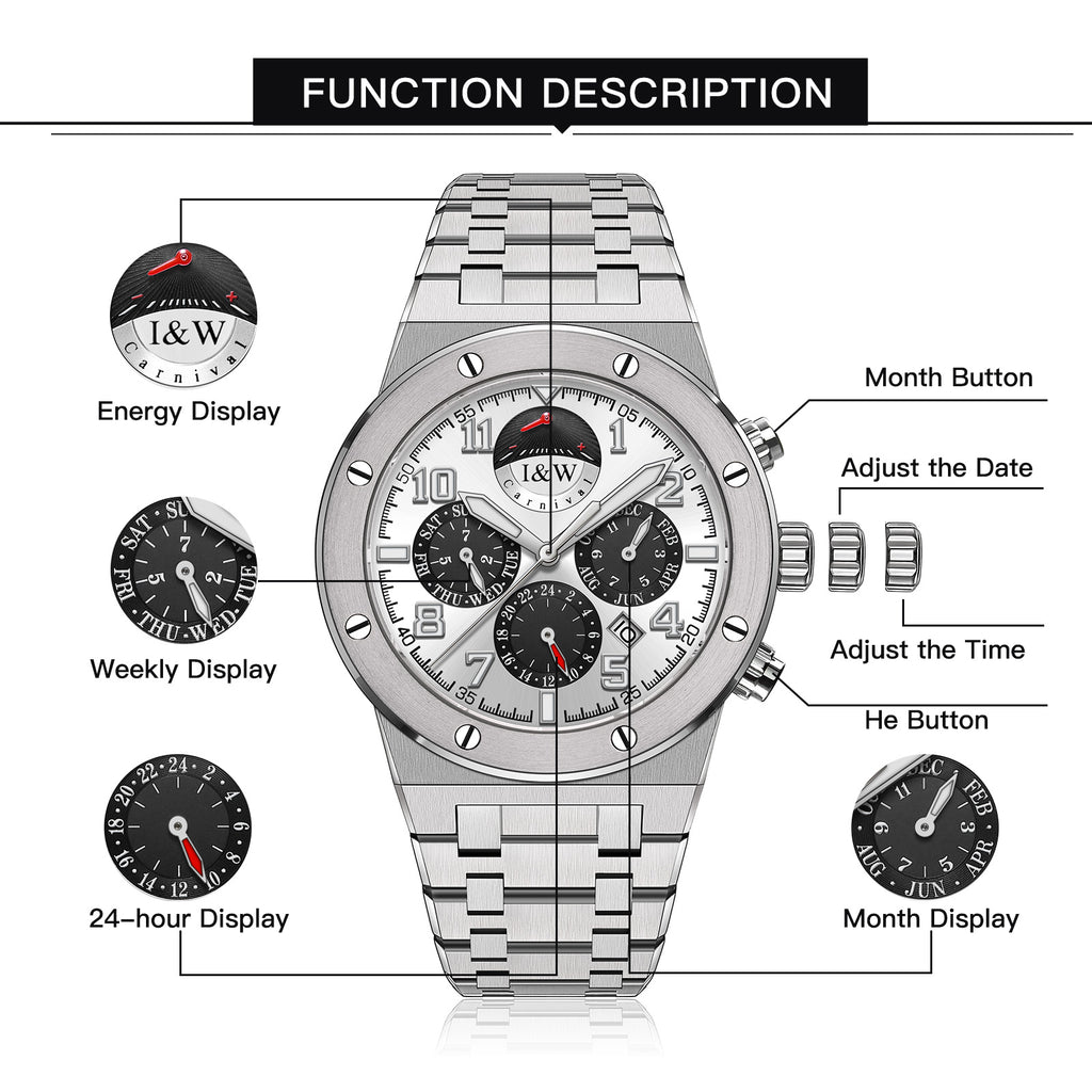 High Quality Custom Men's Stainless Steel Automatic Wristwatch Sapphire Case Dial Glass Luxury Wholesale Mechanical Watches