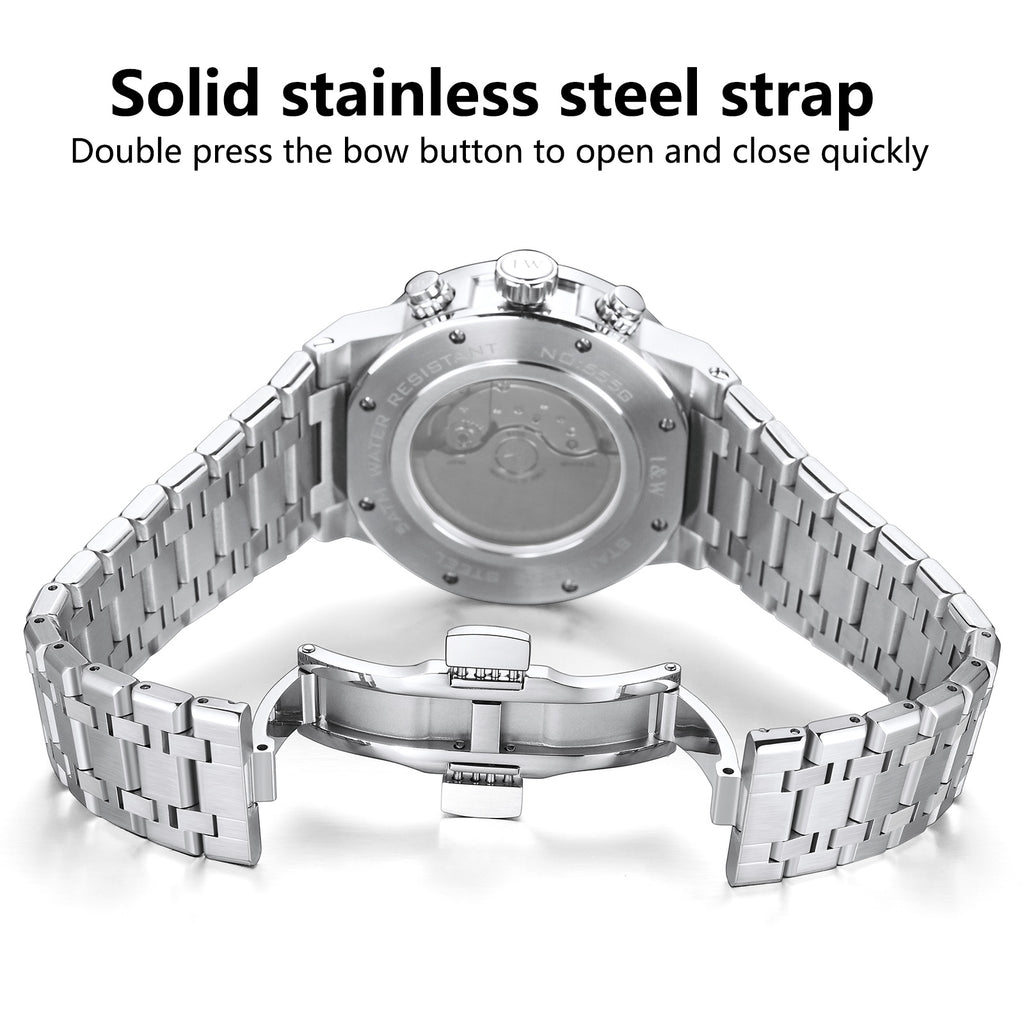High Quality Custom Men's Stainless Steel Automatic Wristwatch Sapphire Case Dial Glass Luxury Wholesale Mechanical Watches